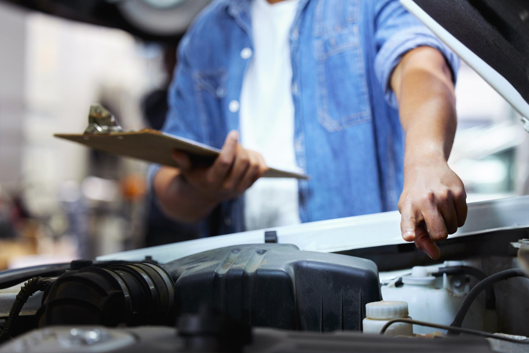 Professional car inspection process